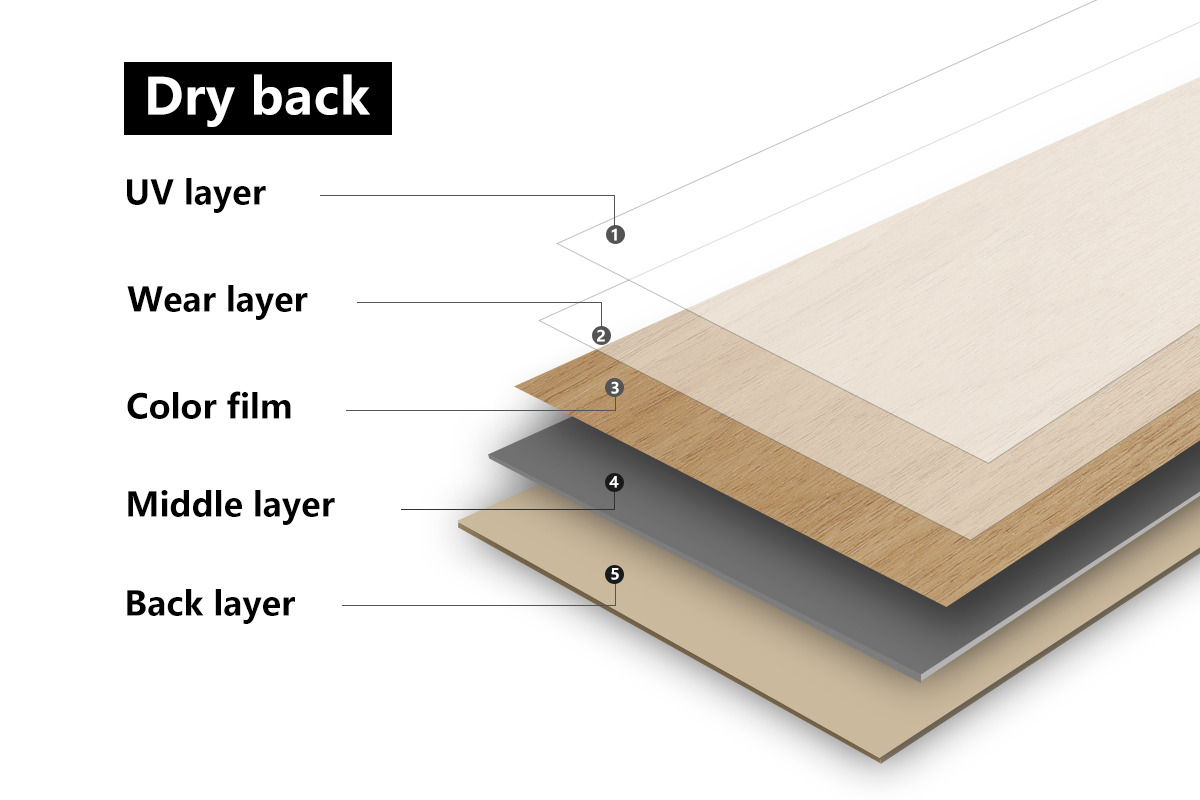 Struktura LVT Dry Back